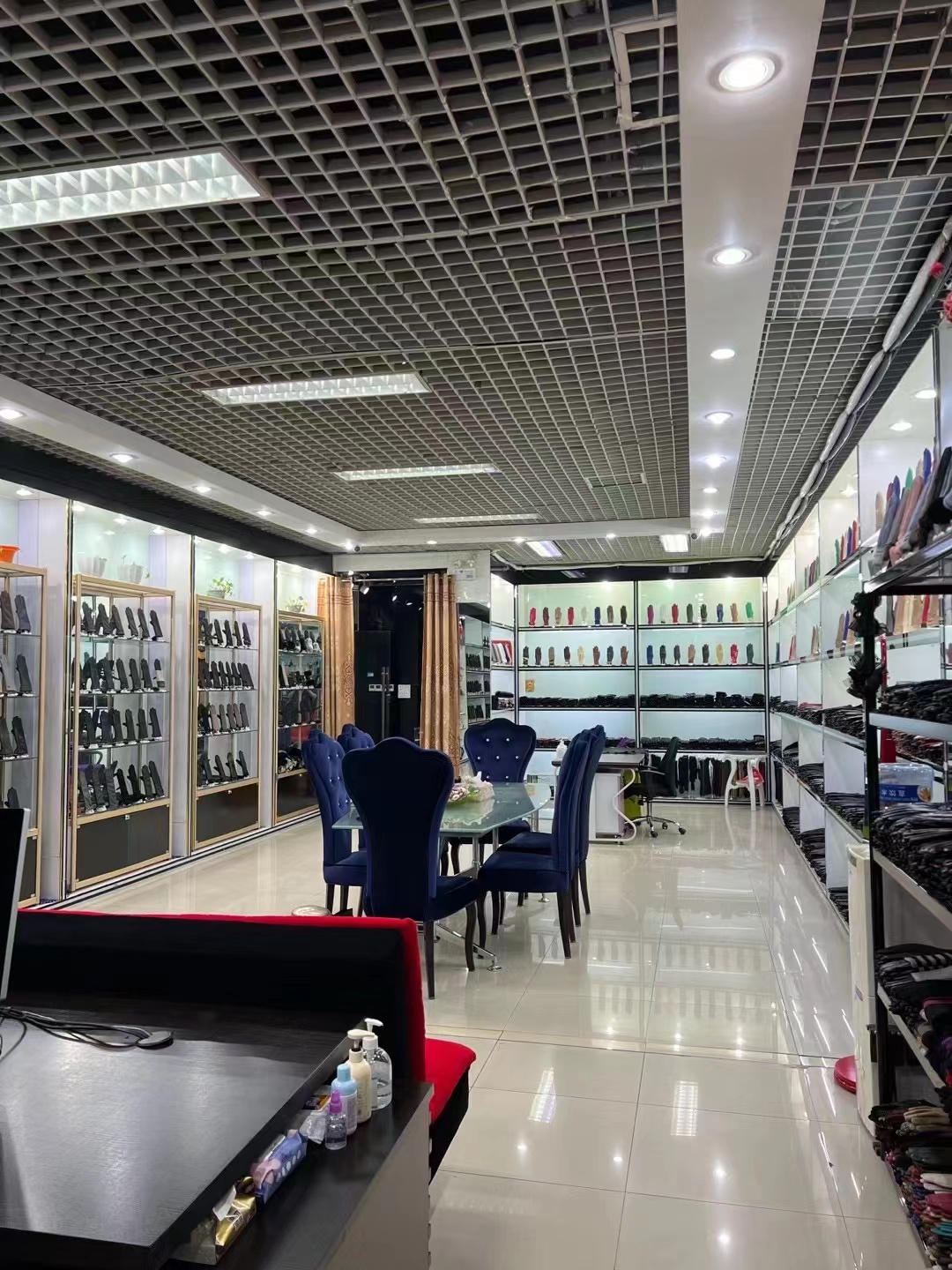 Glove display at Beijing showroom